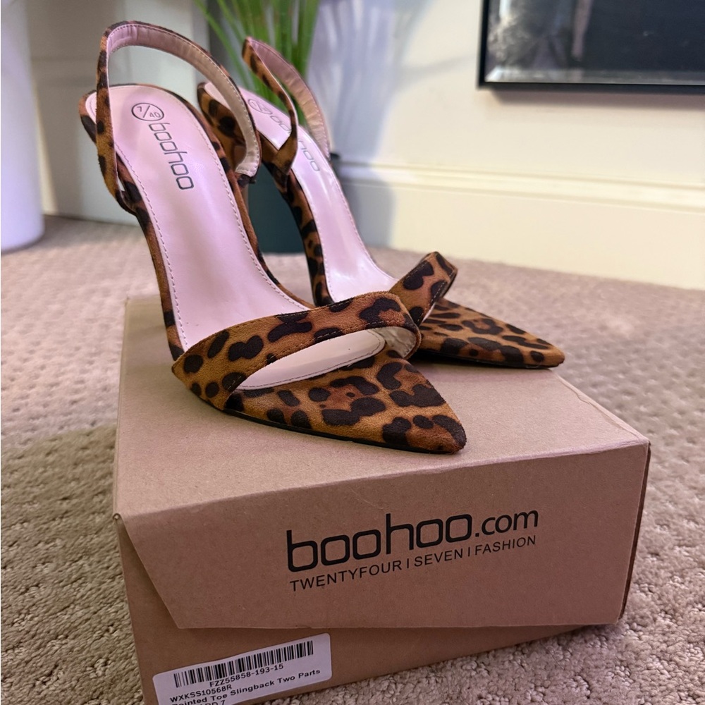 Boohoo Animal Print Heels